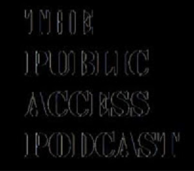 Original black artwork for The Public Access Podcast