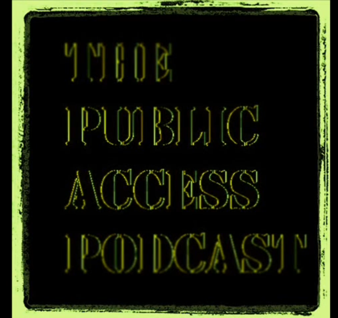 Green artwork for The Public Access Podcast